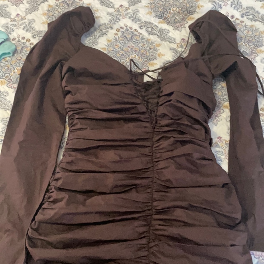 Brown short dress